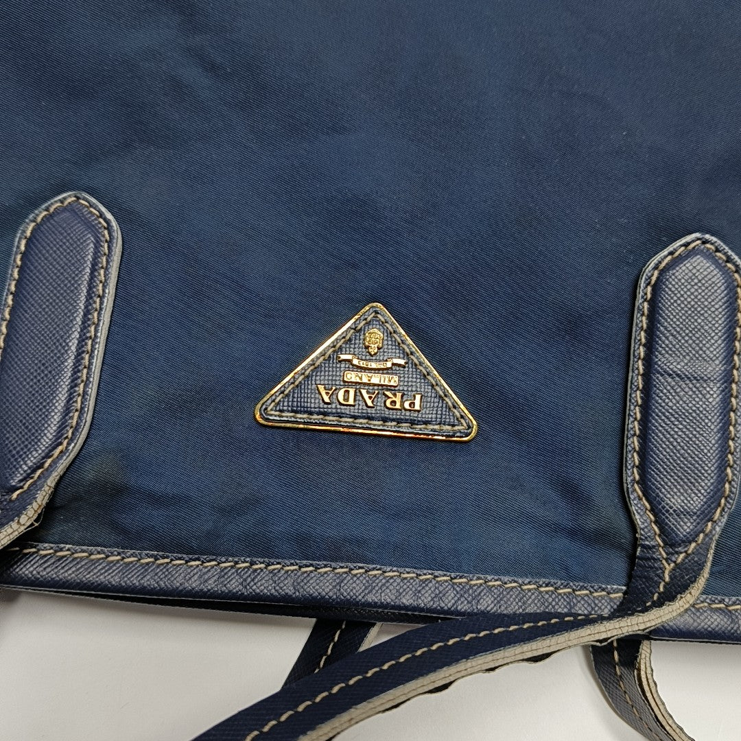 Vitello Phenix Tote Nylon Blue