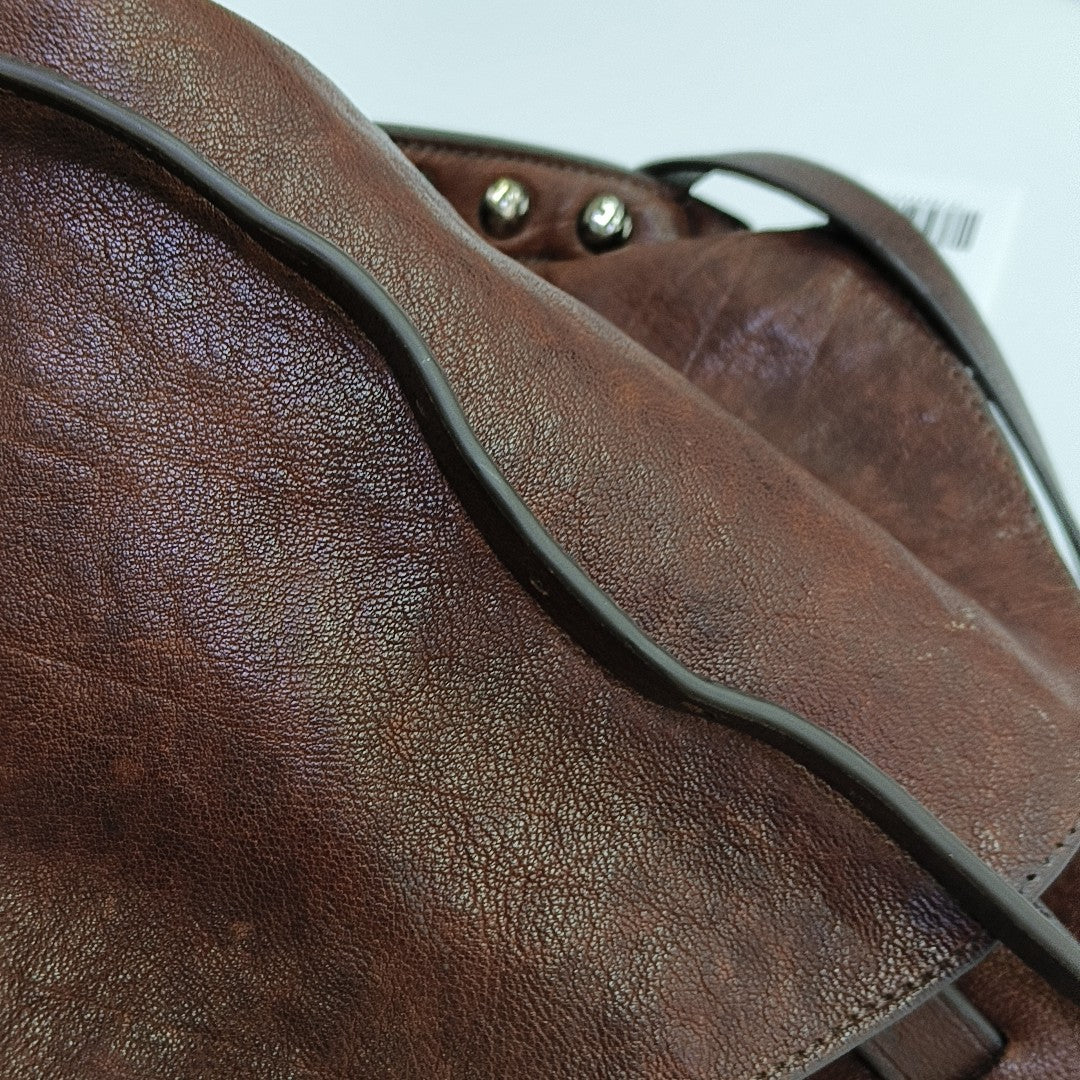 Calfskin Shoulder Bag Brown
