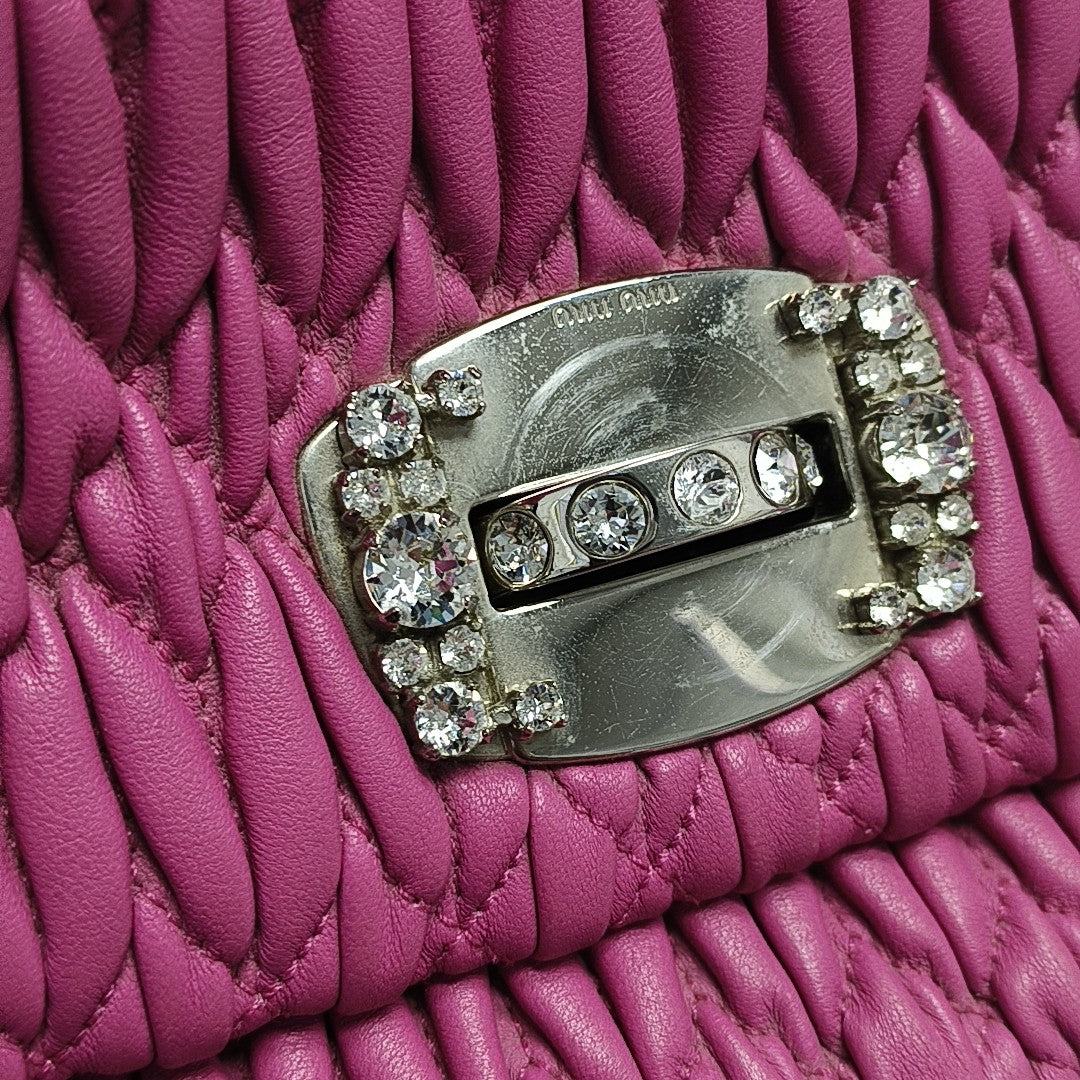 Crystal Quilted Lambskin Red