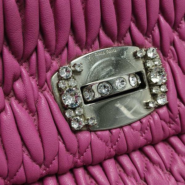 Crystal Quilted Lambskin Red