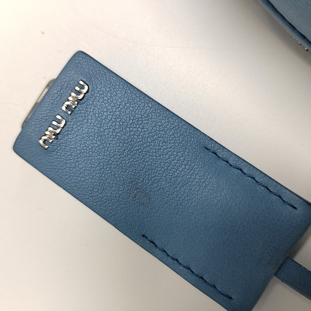 Matelassé Quilted Lambskin Blue