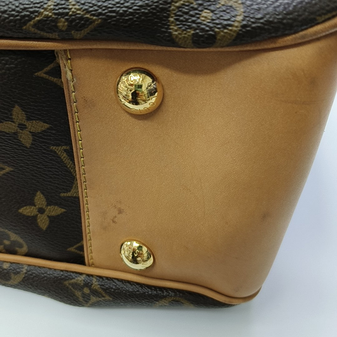 VINTAGE BOETIE PM Monogram Coated Canvas Brown