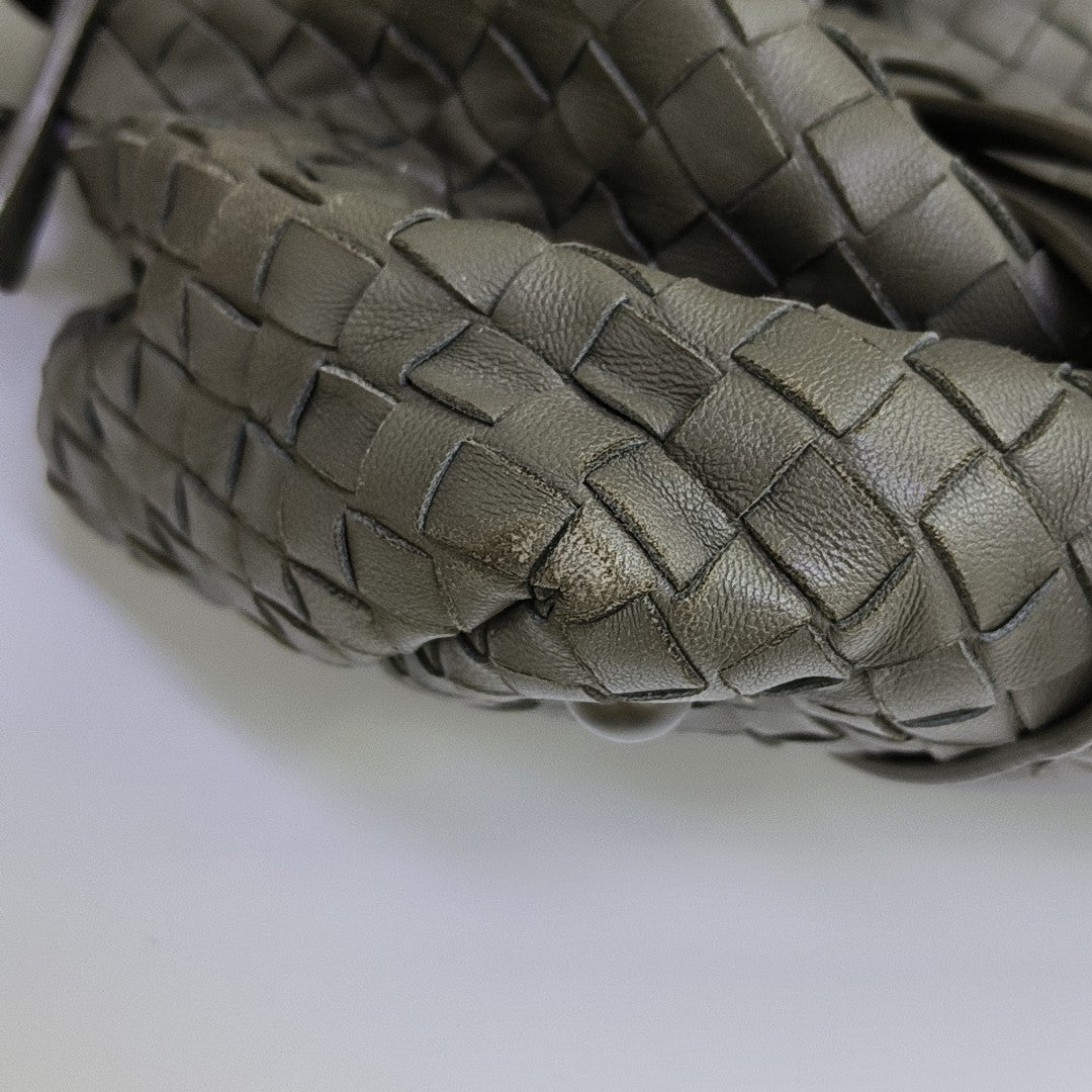 Lambskin Top Handle Bag Gray