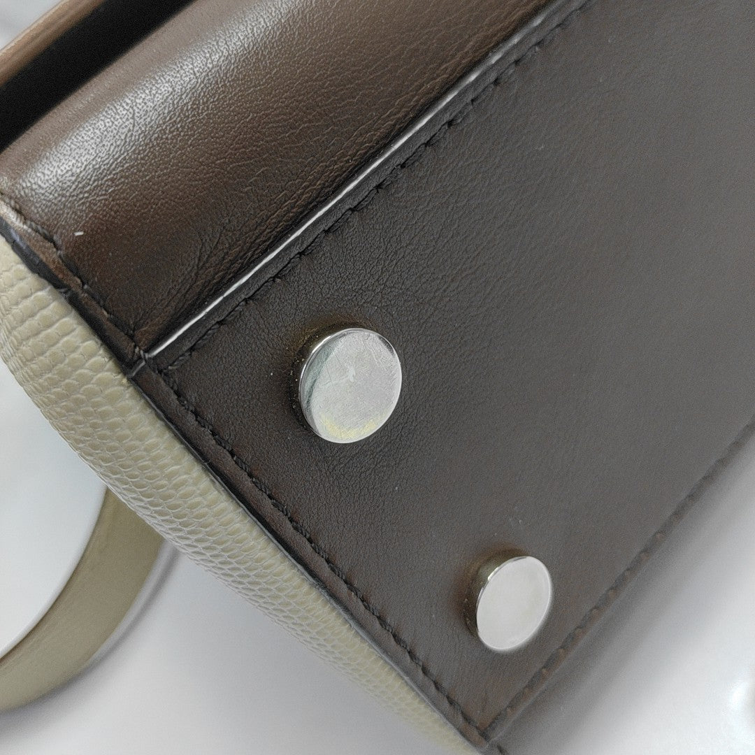 Calfskin Shoulder Bag Beige