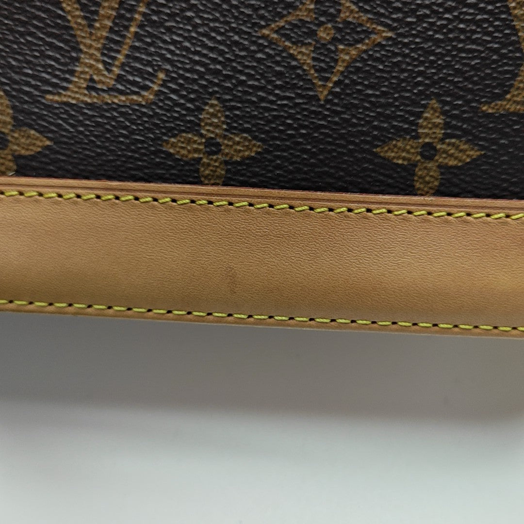 ALMA BB Monogram Coated Canvas Brown