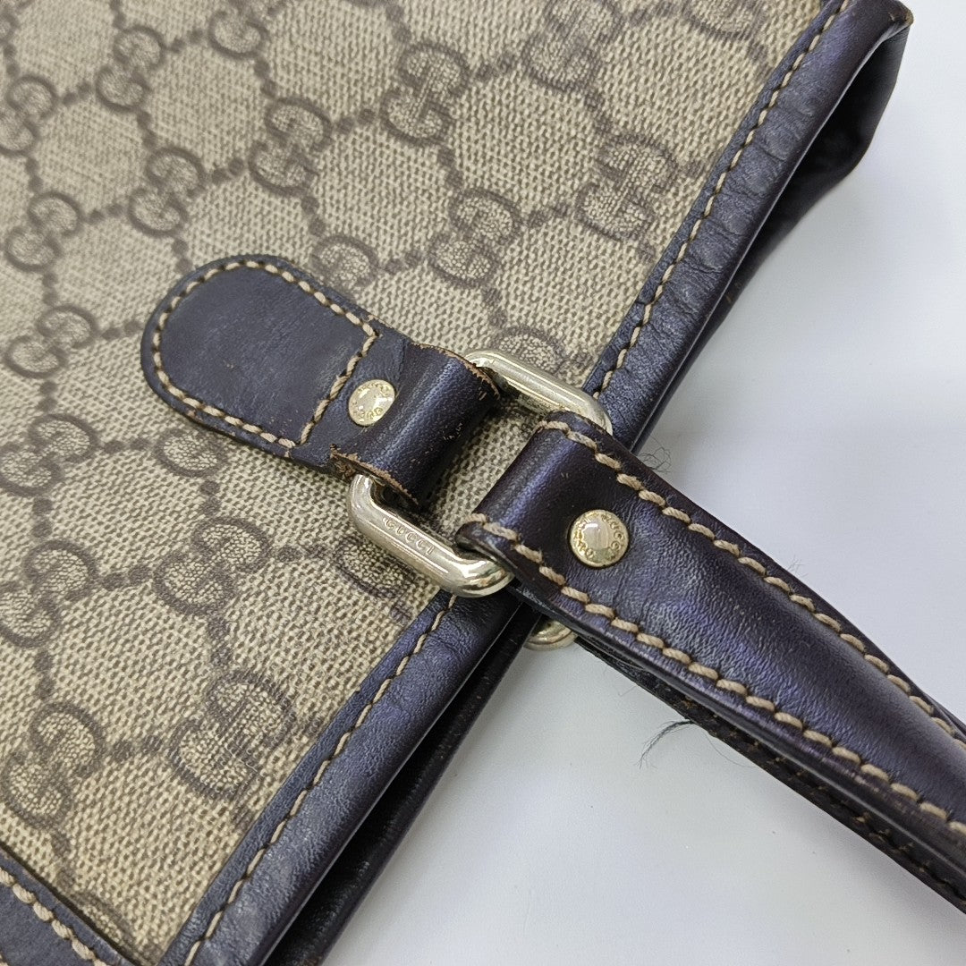 Monogram Coated Canvas Tote Bag Black