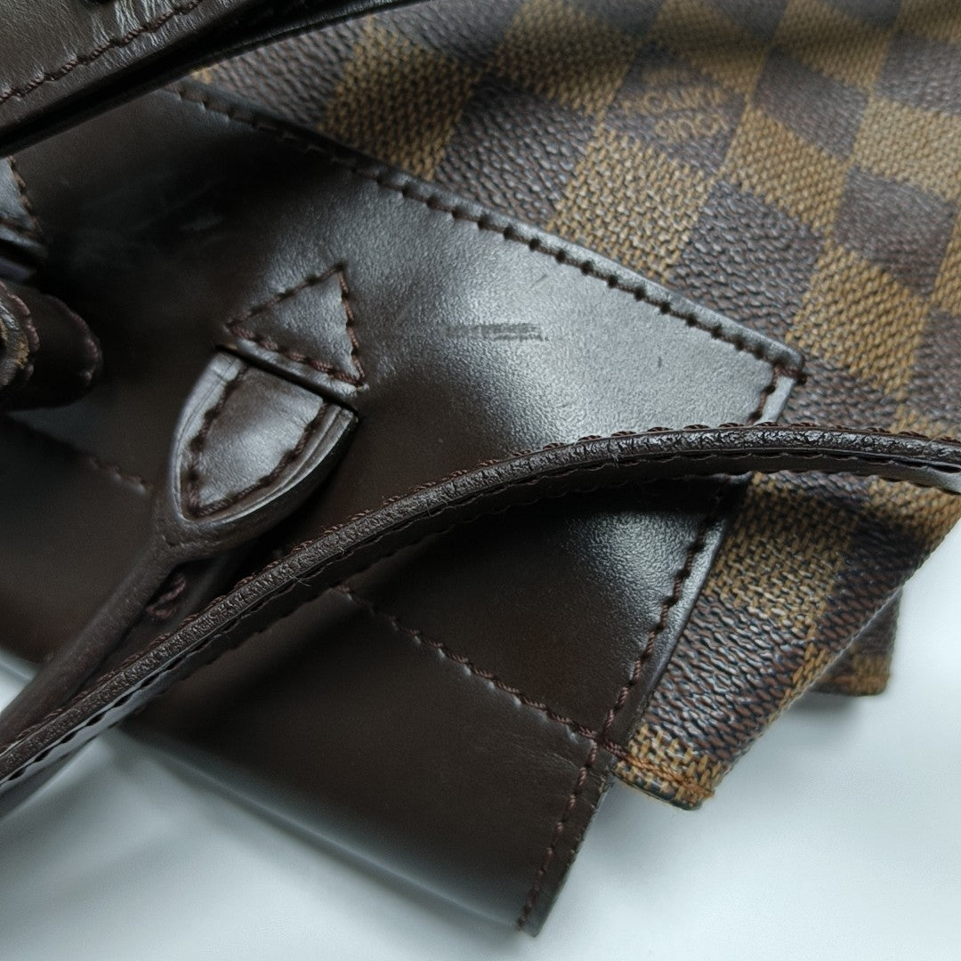 SOHO Damier Ebene Coated Canvas Brown