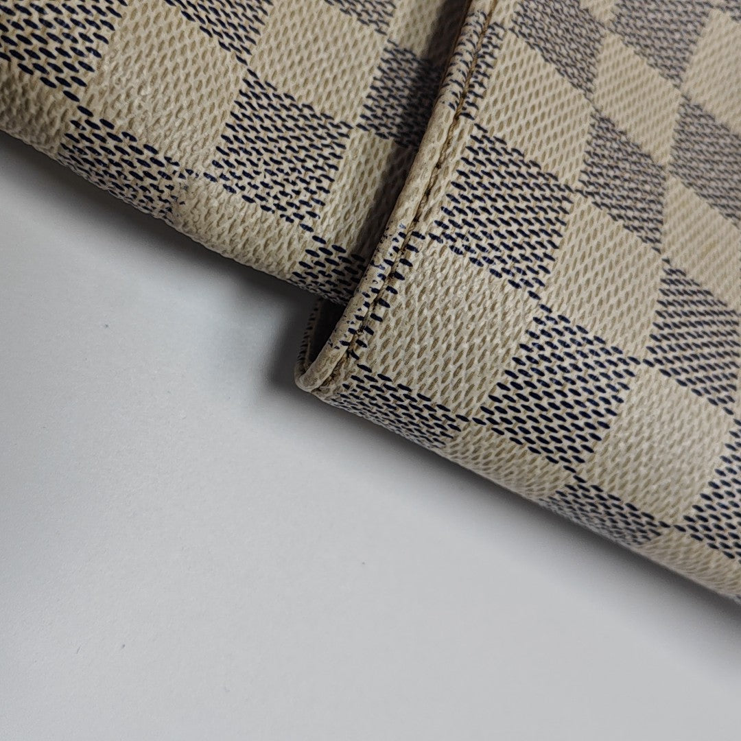 TOTALLY MM Damier Azur Coated Canvas White