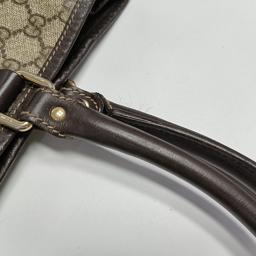 Monogram Coated Canvas Tote Bag Beige