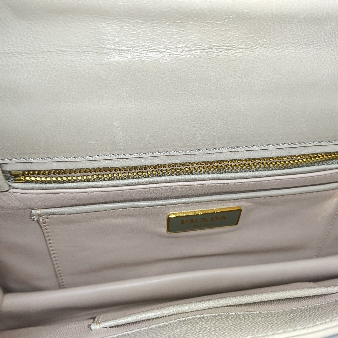 Calfskin Shoulder Bag Beige