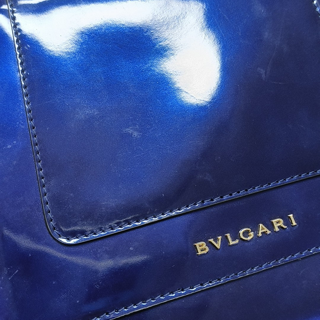 SERPENTI FOREVER Medium Patent Leather Blue