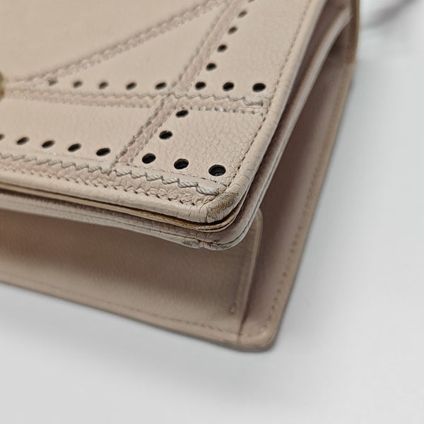 Cannage Calfskin Crossbody Bag Pink