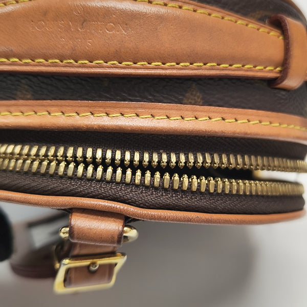BOITE CHAPEAU Mini Monogram Coated Canvas Brown