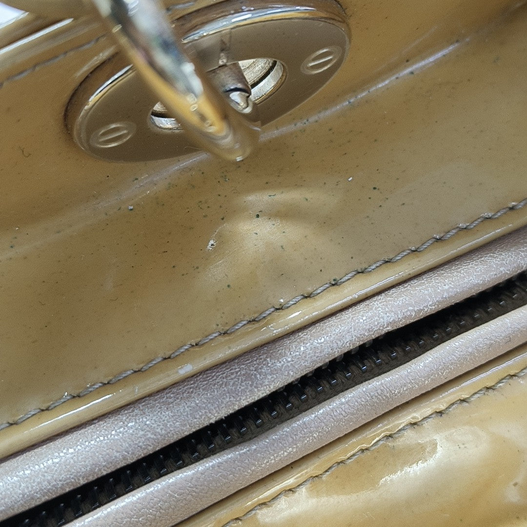 Lady Dior Medium Cannage Patent Leather Yellow