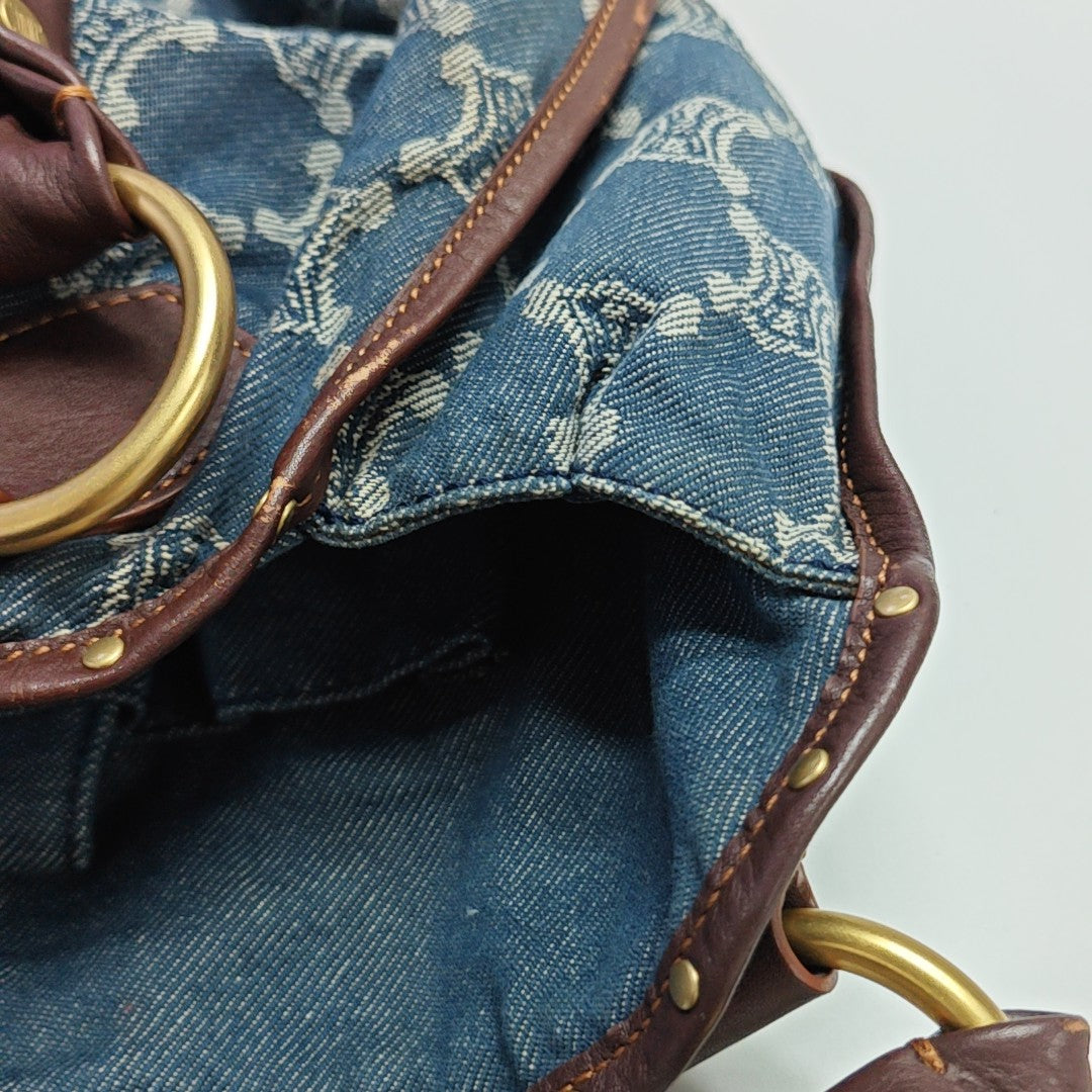 Canvas Top Handle Bag Blue