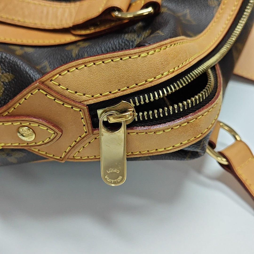 STRESA Monogram Coated Canvas Brown