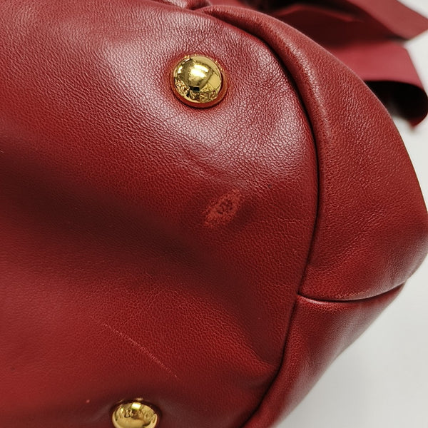 Calfskin Tote Bag Red