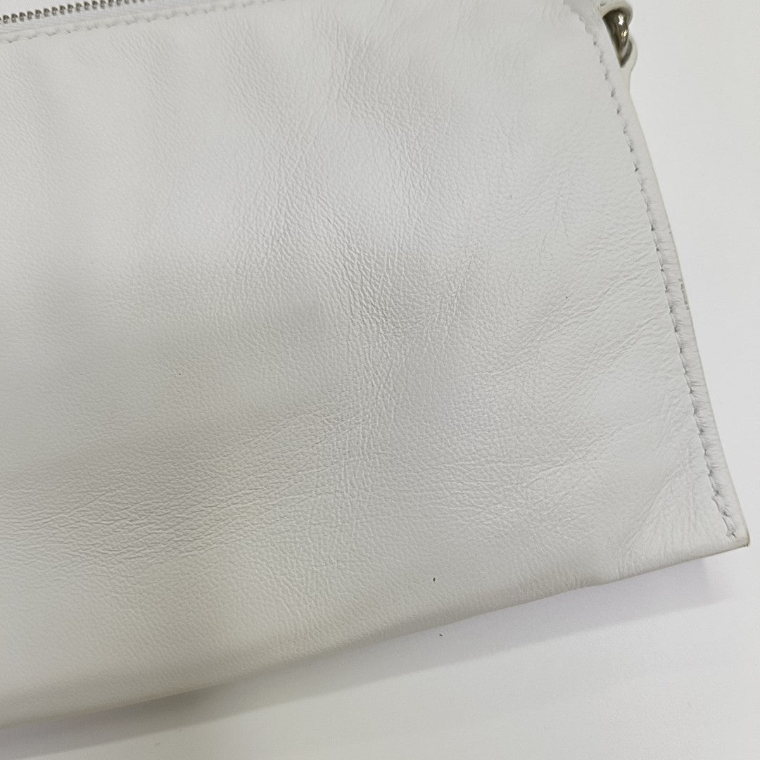 Lambskin Shoulder Bag Large White