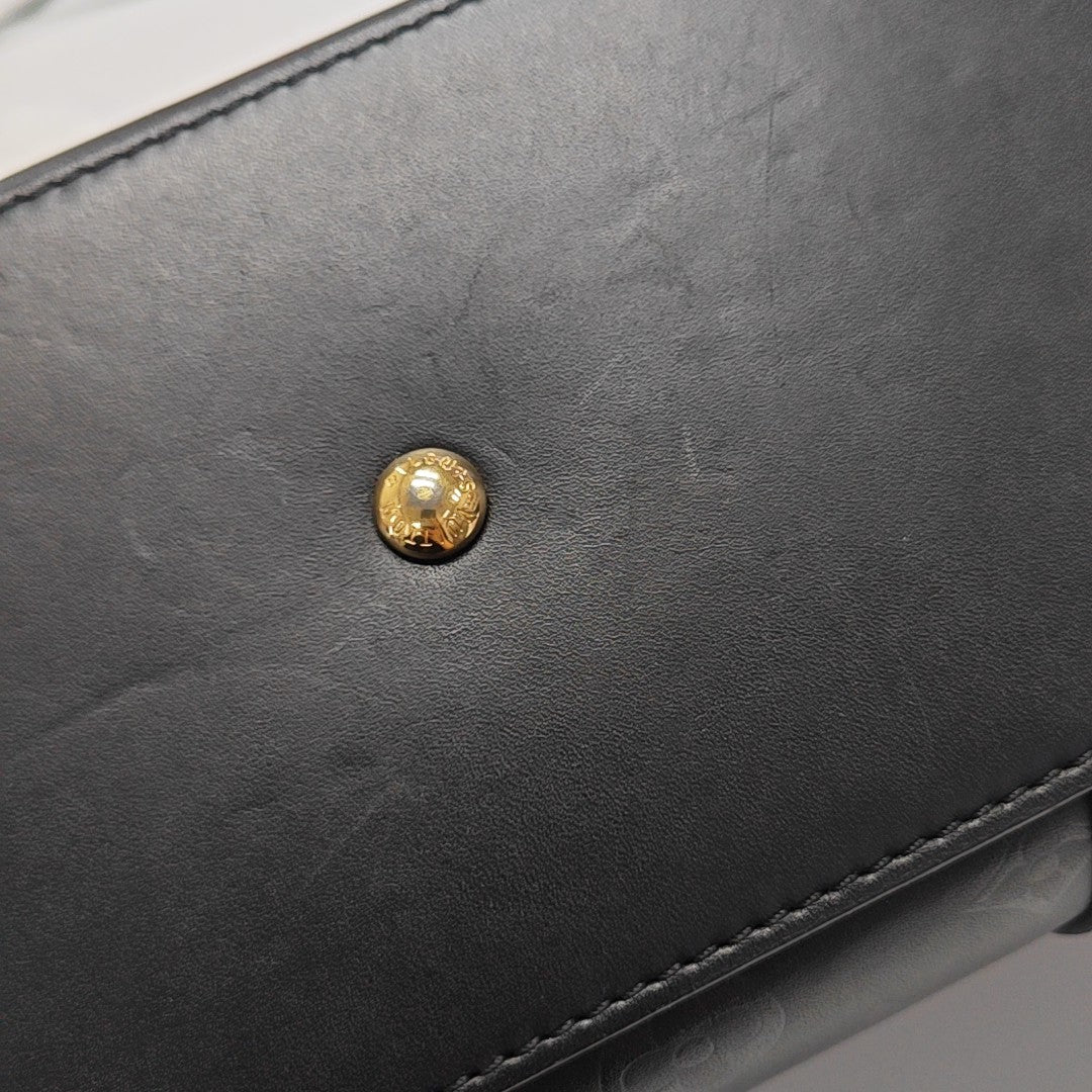 VERY MM Monogram Calfskin Black