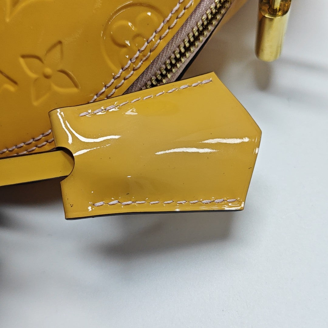 ALMA BB Monogram Patent Leather Yellow