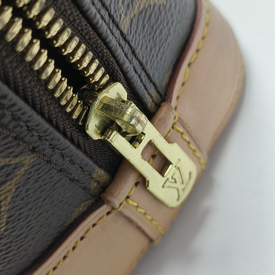 ALMA BB Monogram Coated Canvas Brown