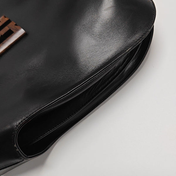 Calfskin Shoulder Bag Black