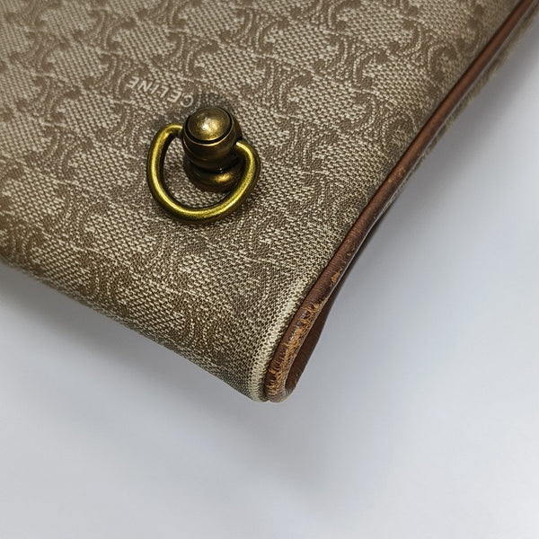 MACADAM CLUTCHES Coated Canvas Beige