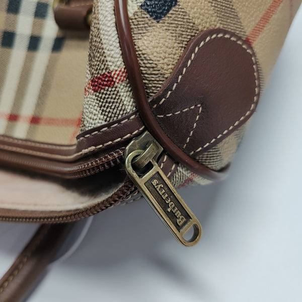 Coated Canvas Top Handle Bag Multicolor