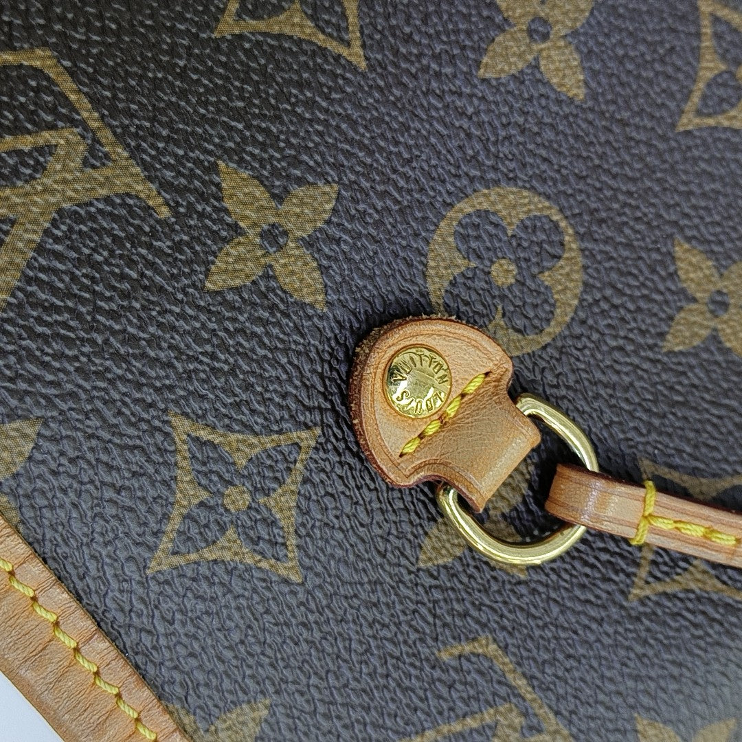 NEVERFULL MM Monogram Coated Canvas Brown
