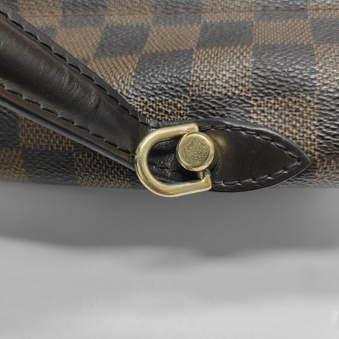 BERGAMO MM Damier Ebene Coated Canvas Brown