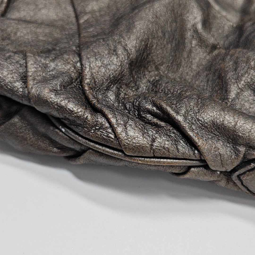 Calfskin Top Handle Bag Gray