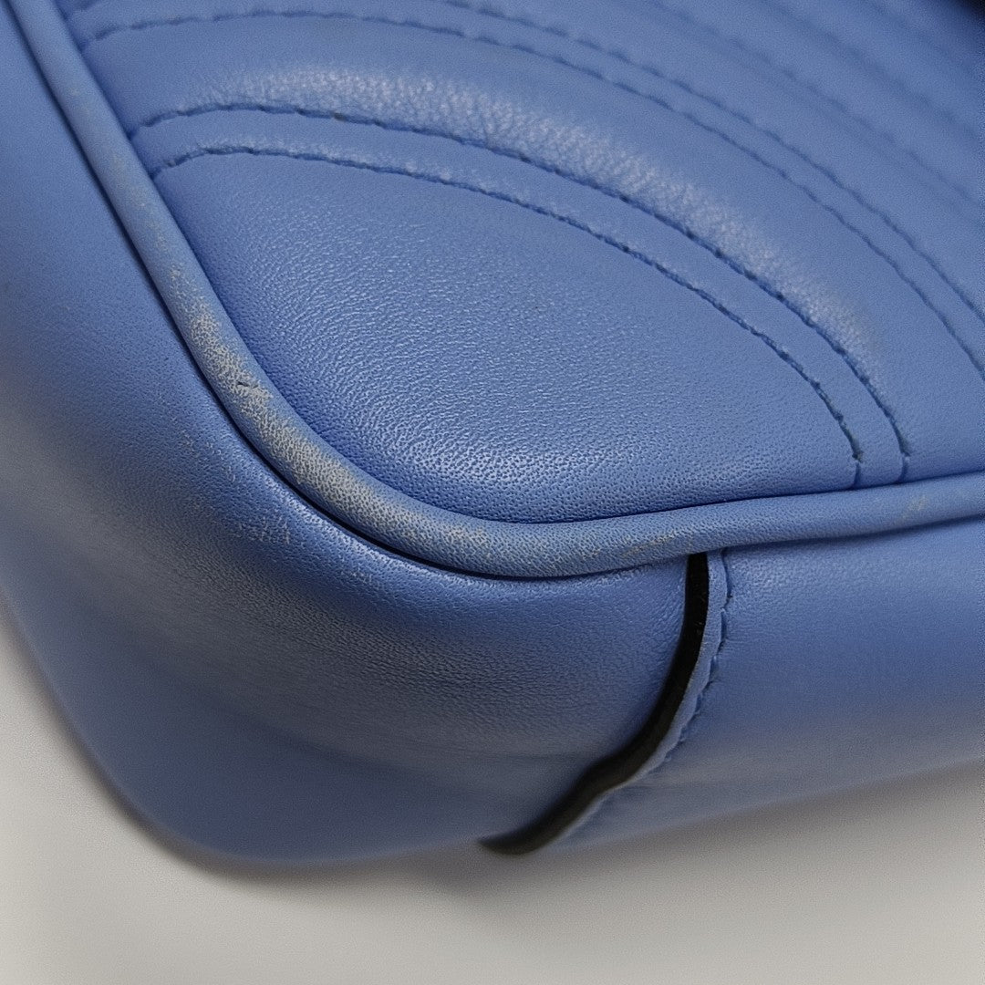 GG Marmont Medium Quilted Calfskin Blue