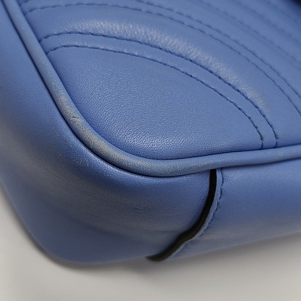 GG Marmont Medium Quilted Calfskin Blue