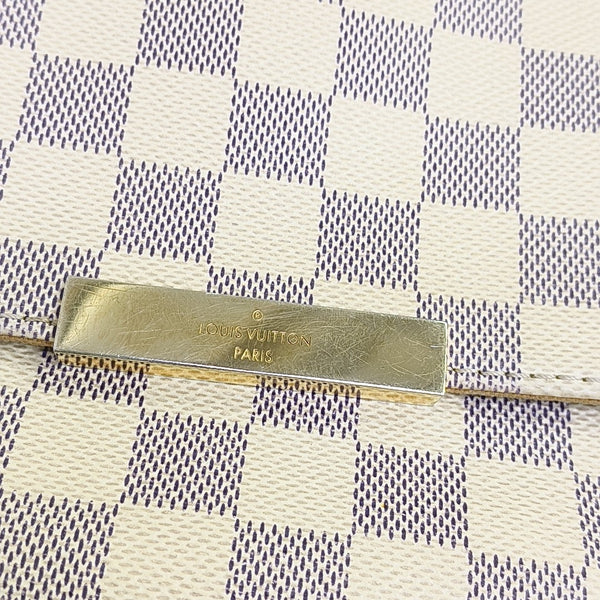 FAVORITE PM Damier Azur Coated Canvas White