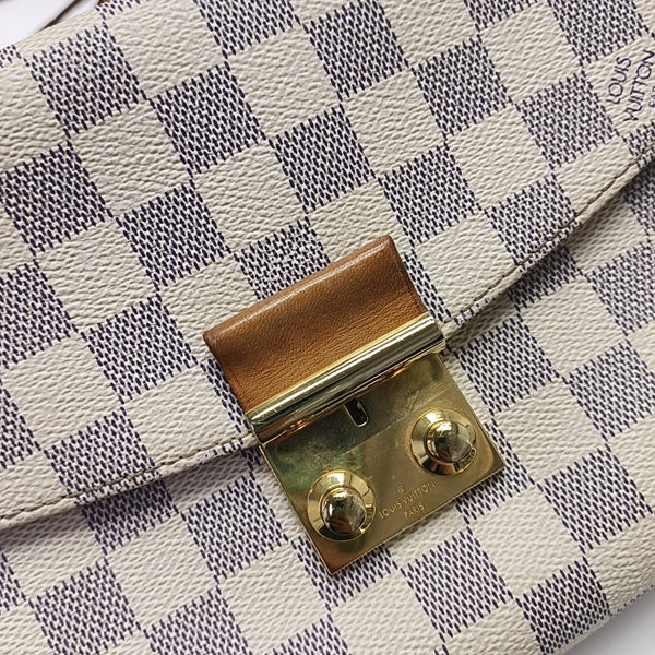 CROISETTE Damier Azur Coated Canvas White