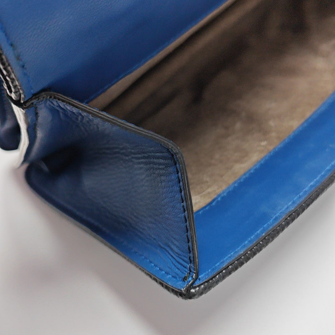 Calfskin Shoulder Bag Blue