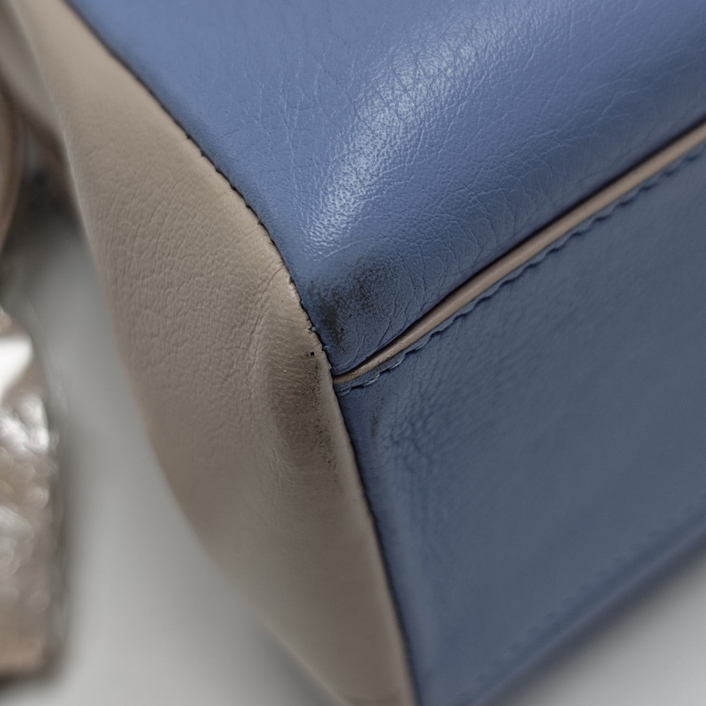 Calfskin Shoulder Bag Blue