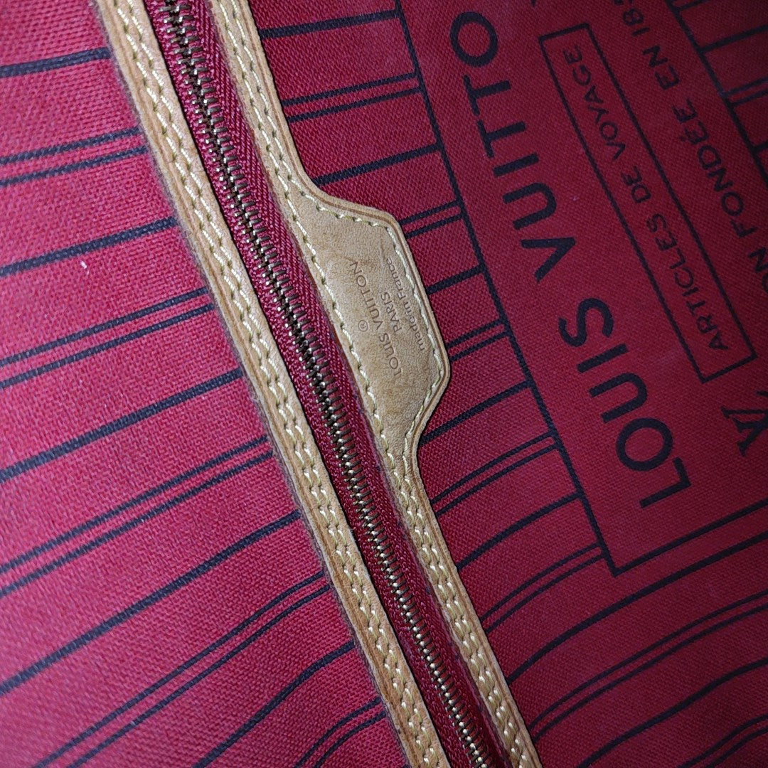NEVERFULL MM Monogram Coated Canvas Brown