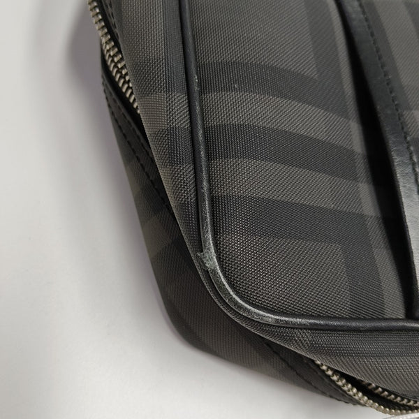 Coated Canvas Shoulder Bag Gray