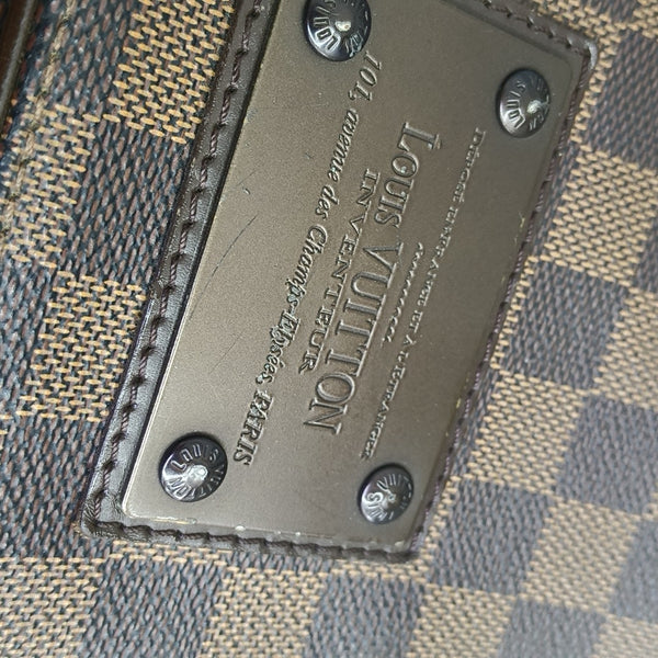 BROOKLYN MM Damier Ebene Coated Canvas Brown