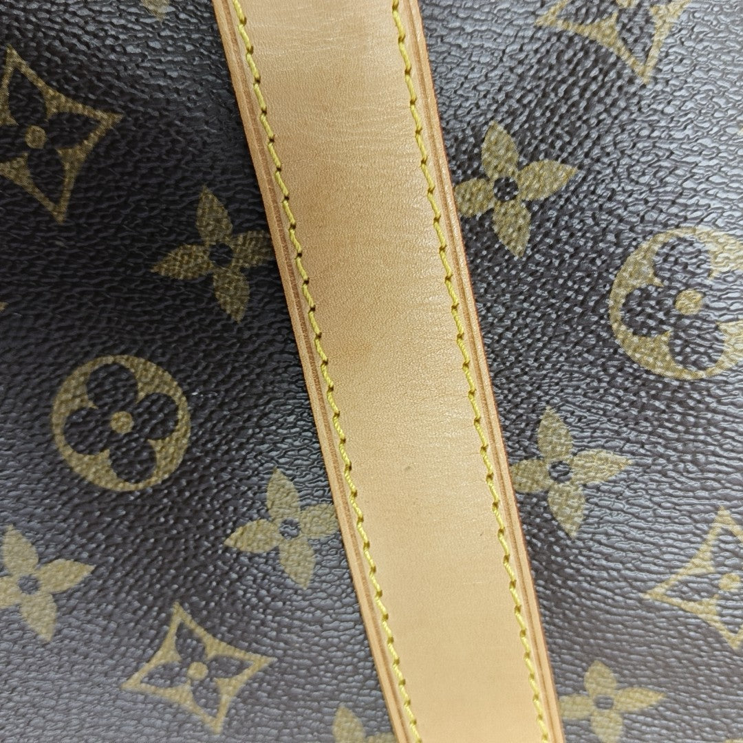 KEEPALL 60 Monogram Coated Canvas Brown