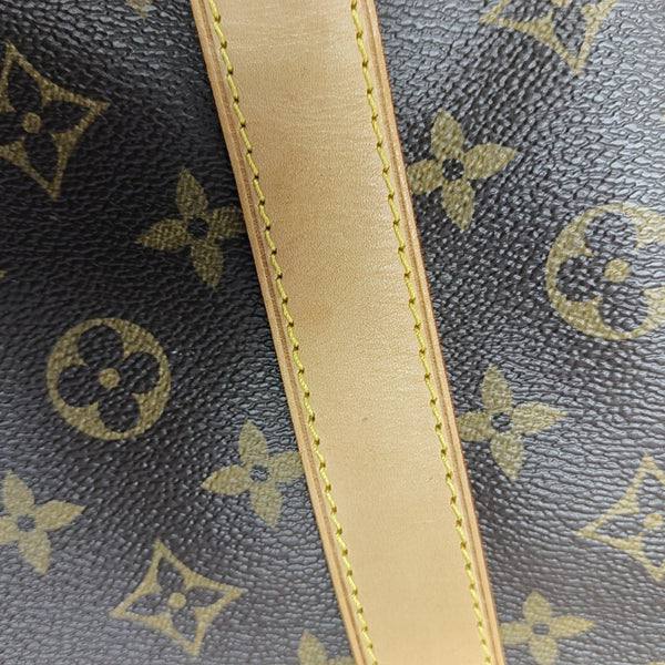 KEEPALL 60 Monogram Coated Canvas Brown