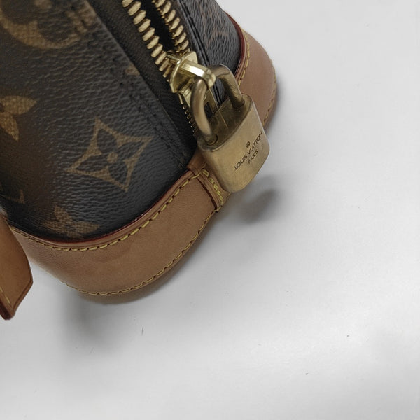 ALMA BB Monogram Coated Canvas Brown