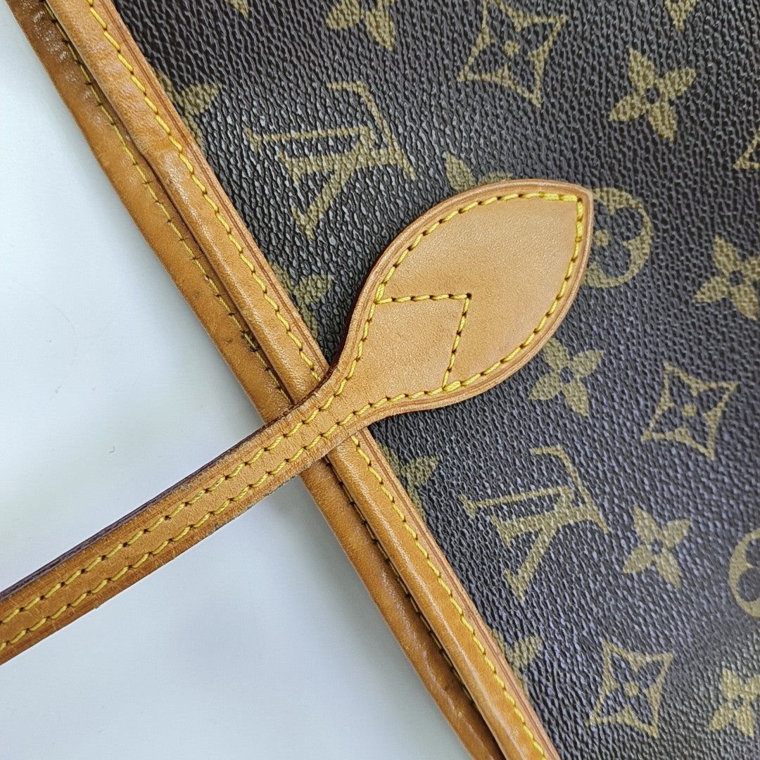NEVERFULL MM Monogram Coated Canvas Brown