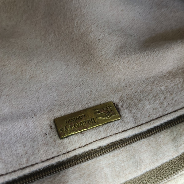 Coated Canvas Shoulder Bag Beige