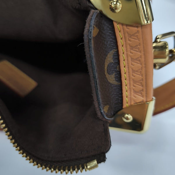 SIDE TRUNK MM Monogram Coated Canvas Brown