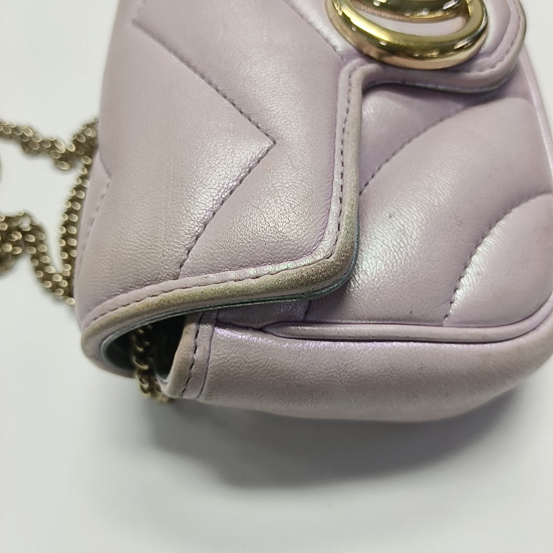 GG Marmont Mini Quilted Calfskin Pink