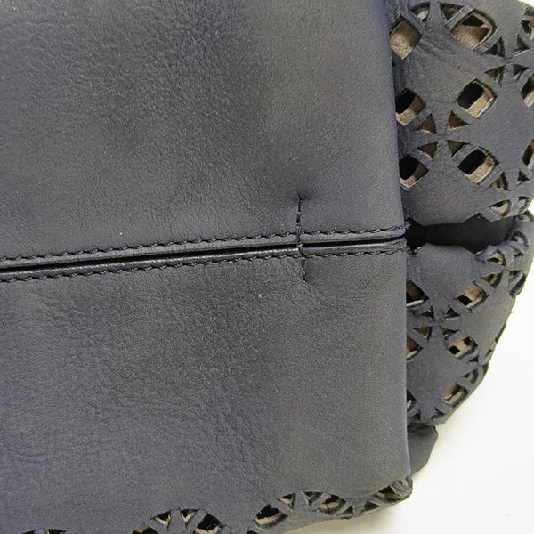 Calfskin Top Handle Bag Blue