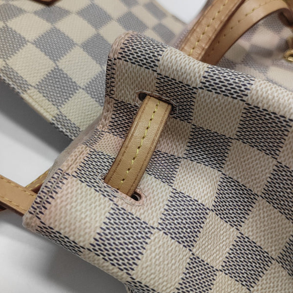 SPERONE BB Damier Azur Coated Canvas White