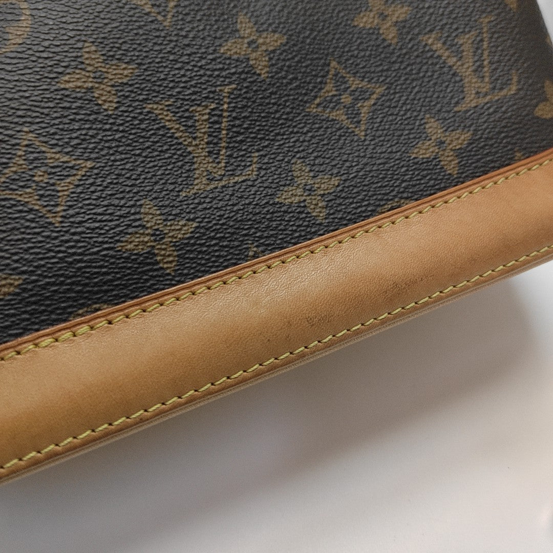 ALMA BB Monogram Coated Canvas Brown